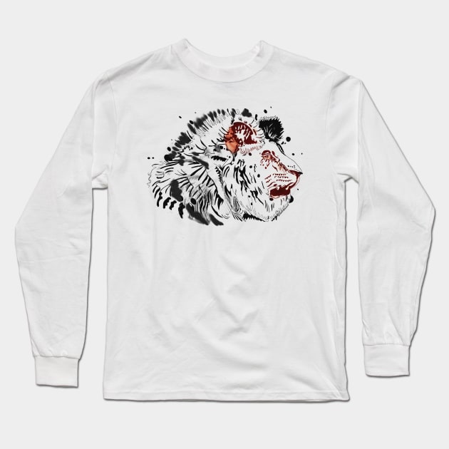 Thirsty like a Lion Long Sleeve T-Shirt by minniemorrisart